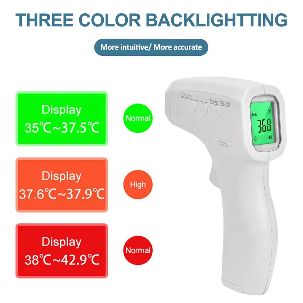 

Digital Electronic Thermometer Infrared Forehead Body Thermometer Gun Non-contact Temperature Termomete Device