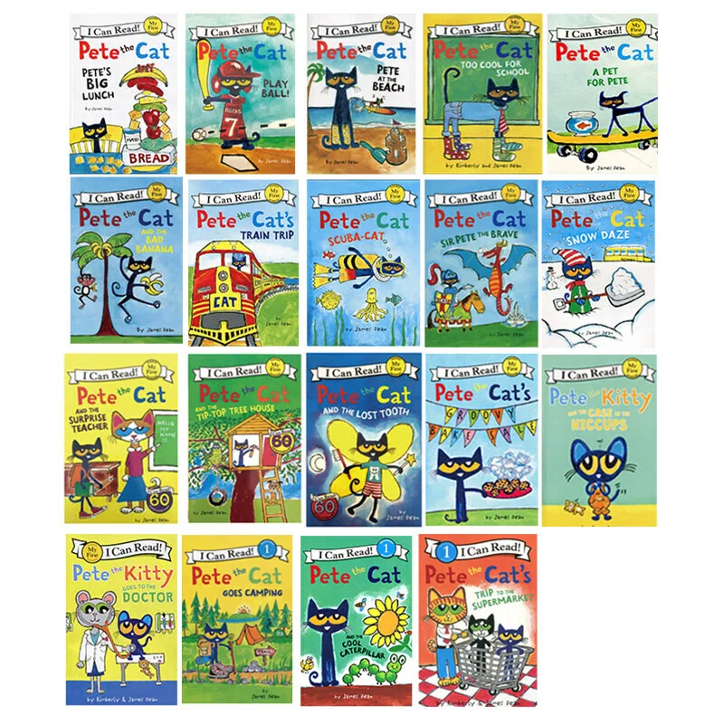 17 шт./компл. серия Pete Cat книга с картинками для детей малышей учебные книги чтения