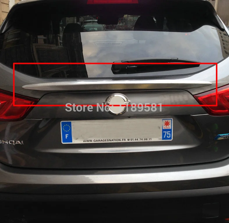 Для Nissan Qashqai ABS Хромированная задняя дверь крышка багажника отделка снаружи молдинг наклейки маленькие