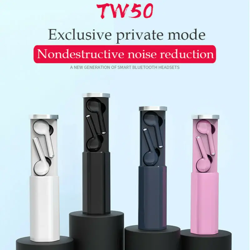 Новейшая мода TW50 Blueteoth 5,0 наушники настоящие беспроводные TWS наушники-вкладыши спортивные наушники Лидер продаж наушники
