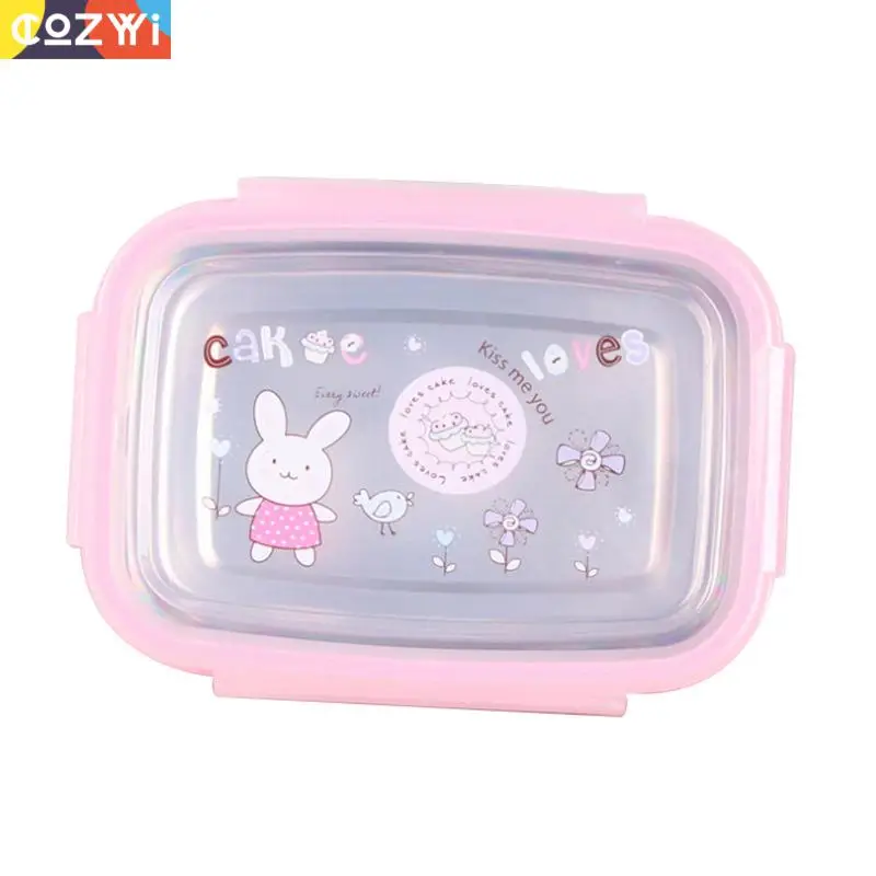 

Durable Cartoon Lunch Box School Student Kids Bento Boxes Dinnerware SUS 304 Heaythy Material Lunchbox