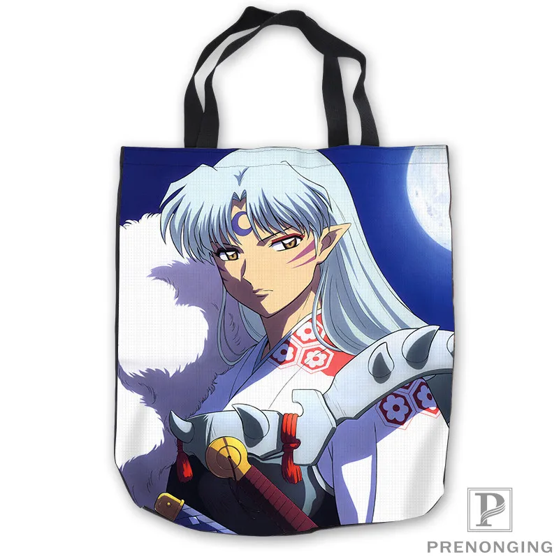 

Custom Canvas InuYasha.fullTote Shoulder Shopping Bag Casual Beach HandBag Daily Use Foldable Canvas #180713-03-46.11