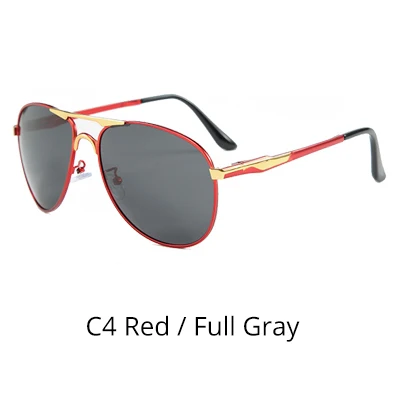 C4 Red-Full Gray Ralferty поляризационные солнцезащитные очки для мужчин Высокое качество пилот солнцезащитные очки для вождения мужские Polaroid Солнцезащитные очки D8722 - Цвет линз: C4 Red-Full Gray