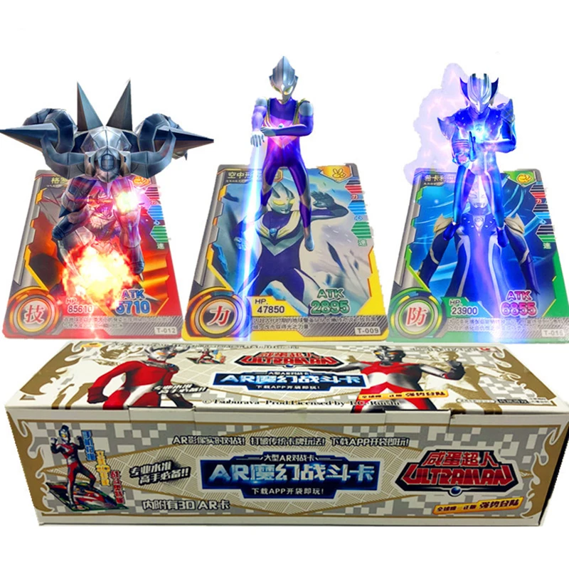Takara Tomy Altman карта 180 шт. флэш-карта 3D версия AR Ultraman интерактивные Сияющие карты