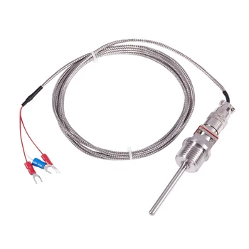 

PT100 RTD Temperature -50 ~ 500 ℃ 2m Stainless Steel Sensor Probe 1/2 "NPT