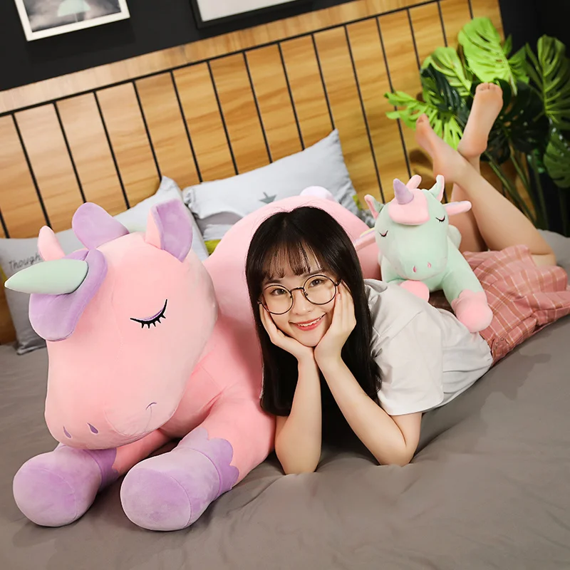 Cushions Pillow For Sofa Colorful Pegasus Pillow Angel Unicorn Plush Toys Dolls For Kids Birthday Gift Valentine's Day Gifts