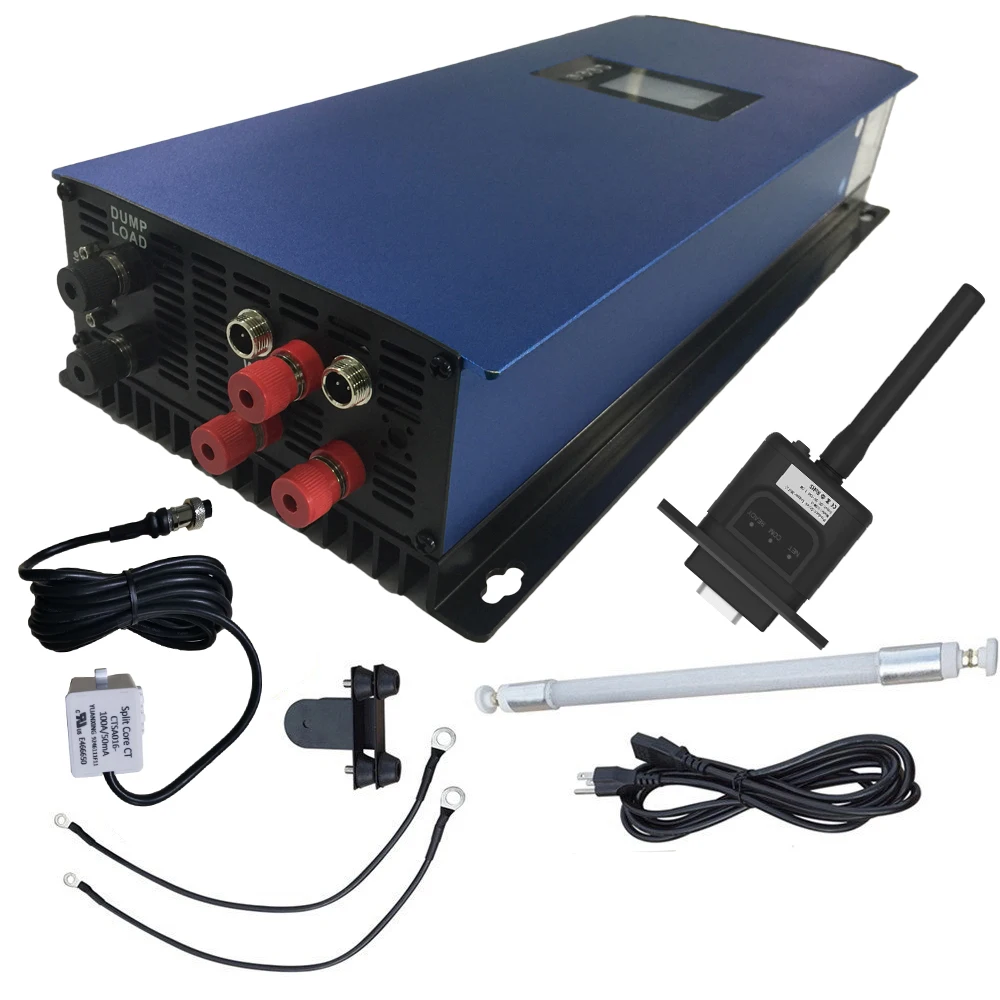 45-90V Sensor Wifi 1000W ветра сетки галстук инвертора со слежением за максимальной точкой мощности инвертор с чистым синусом с ЖК-дисплей& самосвал нагрузочный модуль, 22-60 V/45-90 V для 3-х фазный генератор ветровой турбины генератора - Цвет: 45-90V Sensor Wifi