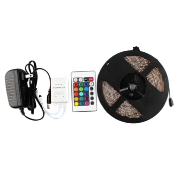 

Led Light with Waterproof 3528Rgb Set Marquee with 24-Key Controller Interior Lighting Black Fpc Us Plug