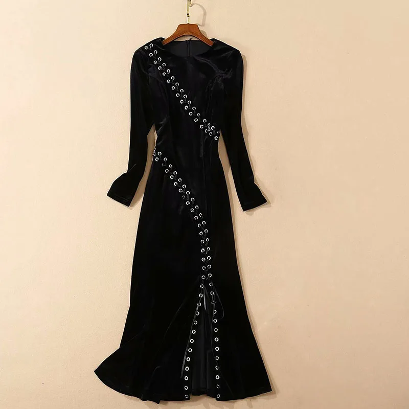 HIGH QUALITY Newest Fashion 2020 Fall Runway Dress