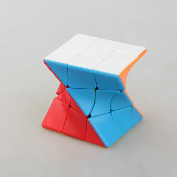 Fanxin 3x3 кручение волшебный куб цветной витой куб головоломка игрушка без наклеек Пазлы красочные Развивающие игрушки для детей