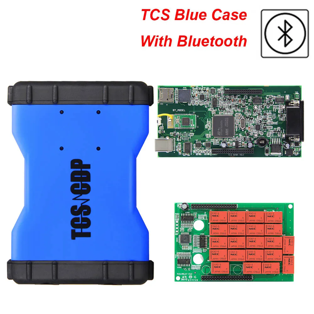 V9.0 PCB реле NEC для BMW OBD2 Bluetooth сканер для автомобиля/грузовика,00 Multidiag Pro+ obd 2 obd2 автомобильный диагностический инструмент авто - Цвет: BT Blue Case