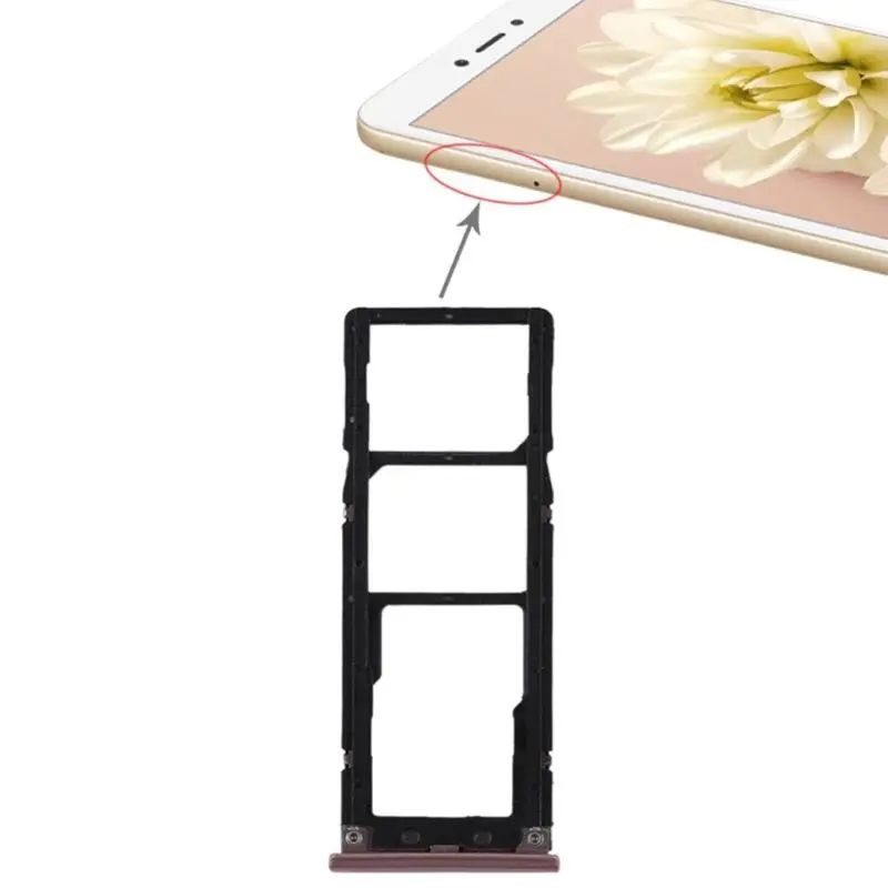 SIM Card Tray Dual Slot Holder Carrier Container Repair Part for Redmi 5/Note 5/ Note 5A/ 5 Plus LX9A