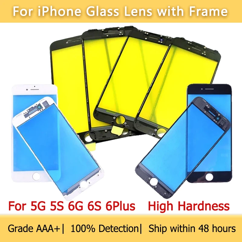 Передняя панель AAA + для iPhone 5 5S 5C 6S 6 Plus сенсорный ЖК-дисплей внешний экран