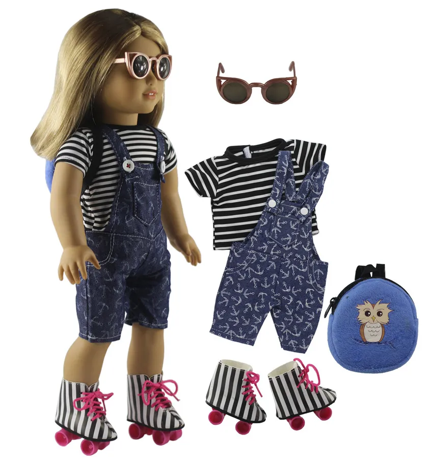 Conjunto de ropa de muñeca a la moda, ropa de juguete para muñeca americana de 18 pulgadas, ropa informal de muchos estilos a elegir, X117