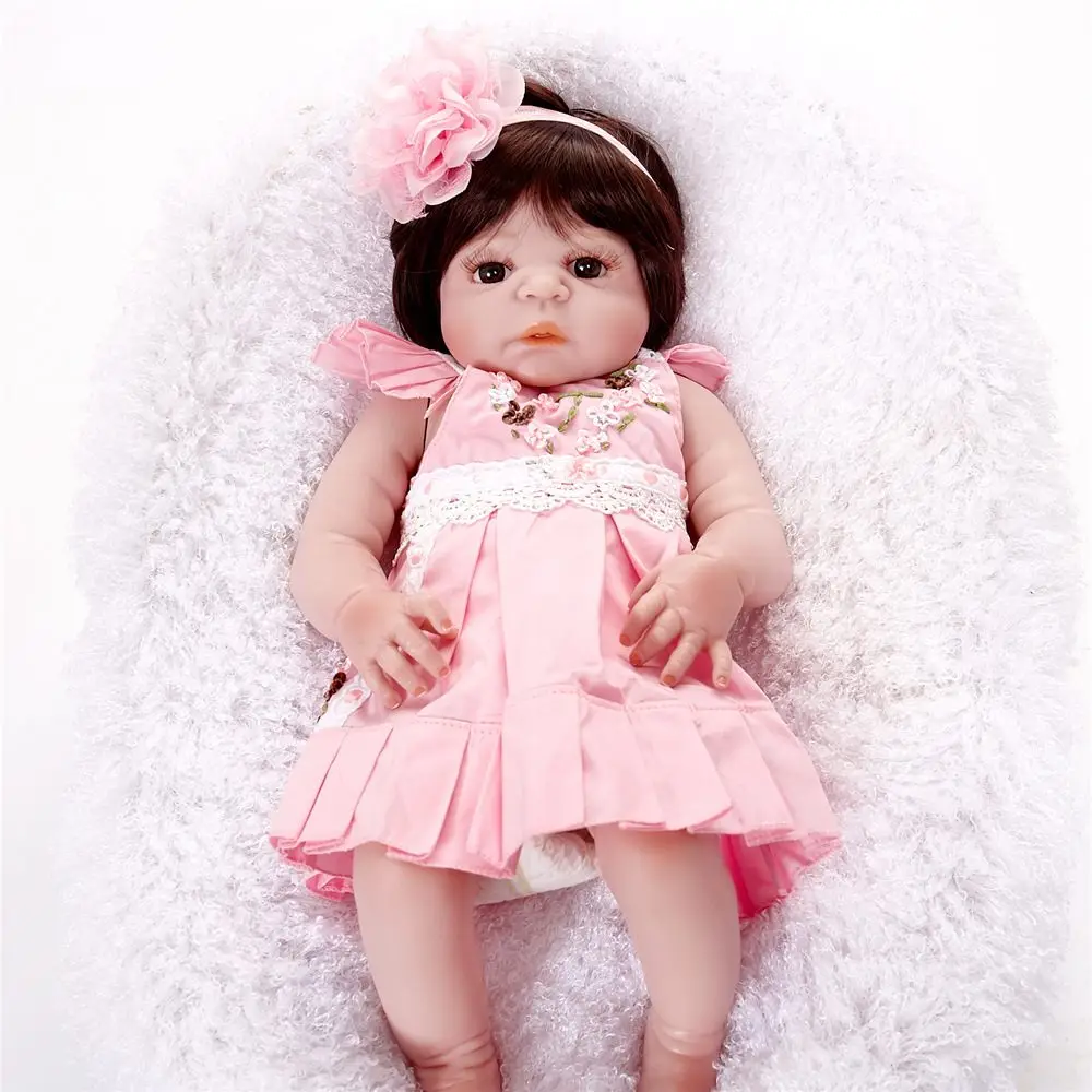 Pickwoo bebes кукла-реборн 48 см 55 см куклы для маленьких девочек Мягкие силиконовые Boneca reborn Brinquedos Bonecas детские подарки игрушки