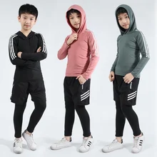 Лыжный зимний комплект термобелья для мальчиков, Детские функциональные рубашки и штаны, спортивный комплект для девочек