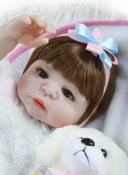 

56cm bebe doll reborn baby realistic full body silicone waterproof bonecan reborn silicone best gift for girls