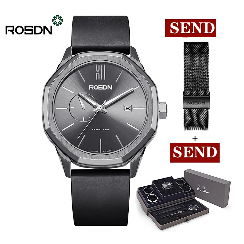 

ROSDN Genuine Intrepid Series New Watch Men's Automatic Mechanical Watch Personalized Waterproof Large Dial
