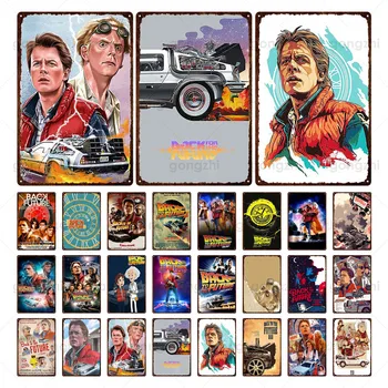 

Vintage Metal Sign American Classic Sci-Fi Tv Series "back To The Future" Retro Metal Tin Plaque Home Decoration Art Wall Poster