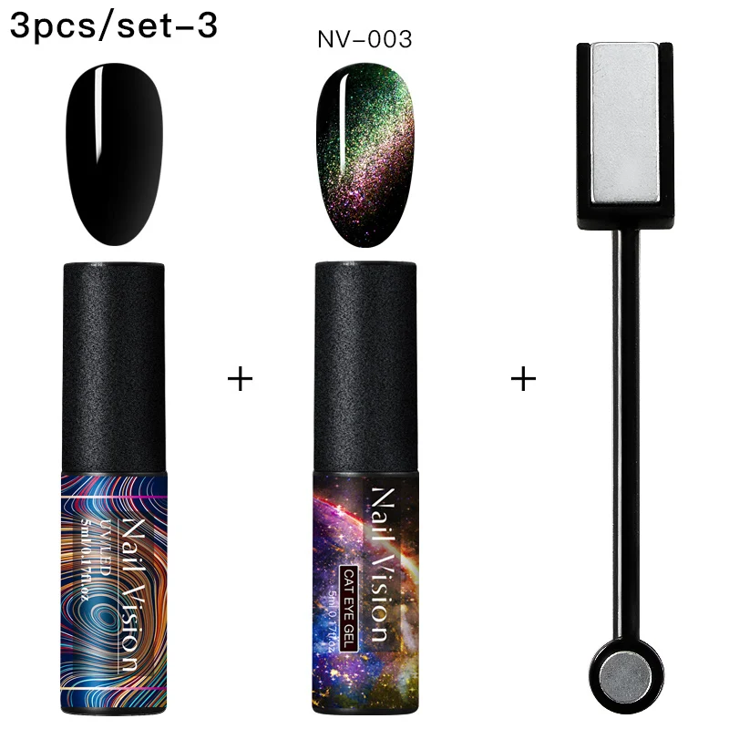 Nail Vision 7D Гель-лак для ногтей с эффектом «кошачий глаз» Хамелеон для использования с магнитом Гель-лак для Ногтей Стойкий Сияющий 5 мл замачиваемый УФ светодиодный маникюрный лак для ногтей - Цвет: HHZH07365
