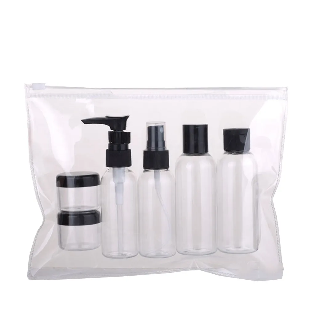 Empty Plastic Cosmetic Bottle Travel Liquid Bottles Transparent Airless Vacuum Toiletries Container T3