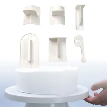 

6 Pcs Fondant Smoother Set for Edges Cake Polisher Flat Edge Finisher White DIY Cakes Decorating Modelling Tool