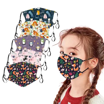 

5PC Kids Children Masks Reuseable Face Mask Protective Mouth Mask Washable Face Shield Breathable Mouth Caps Cloth mondmaskers
