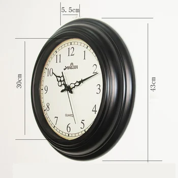 

Creative Retro Living Room Wall Clock Decoration Decorative Clock European Mute Clock Simple Concise Home Decor