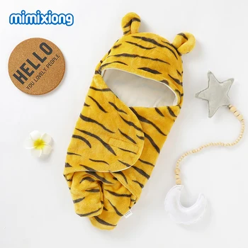 

Newborn Baby Sleeping Bags Infant Fleece Swaddle Wrap Envelopes 0-3M Kids Boys Girls Stroller Sleepsacks Fashion Leopard Printed
