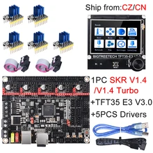 Bigtreetech skr v1.4 skr v1.4 turbo placa de controle tft35 e3 v3.0 tela sensível ao toque + tmc2209 uart tmc2208 atualização skr v1.3 para ender 3