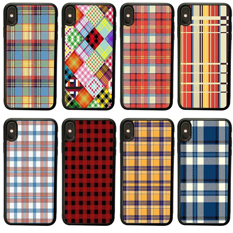 5,8 дюймов противоударный чехол для мобильного телефона с рисунком для iphone X XS чехол s цветной клетчатый цветочный