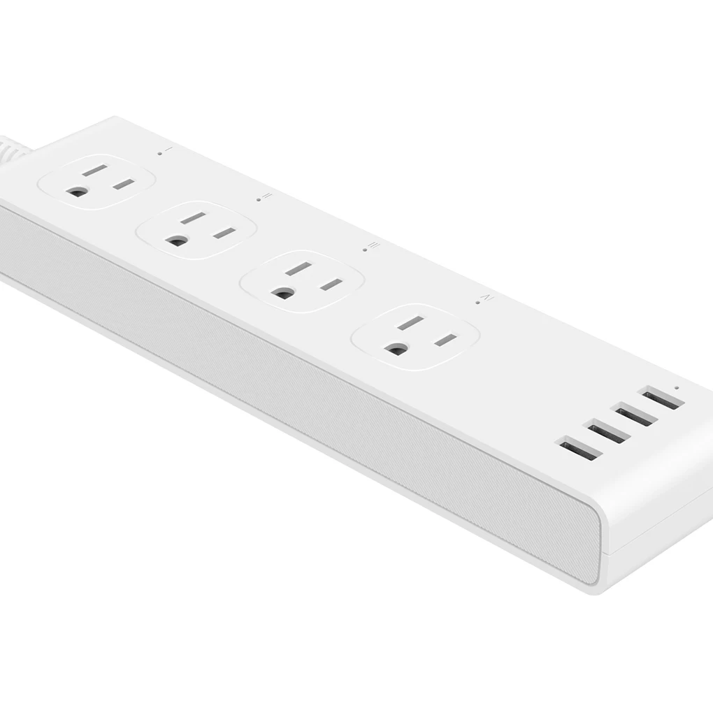 

Smart Power Strip TV Fridge Microwave Oven Home Appliance Wifi Socket 4 AC Outlets 4 USB Ports US Standard