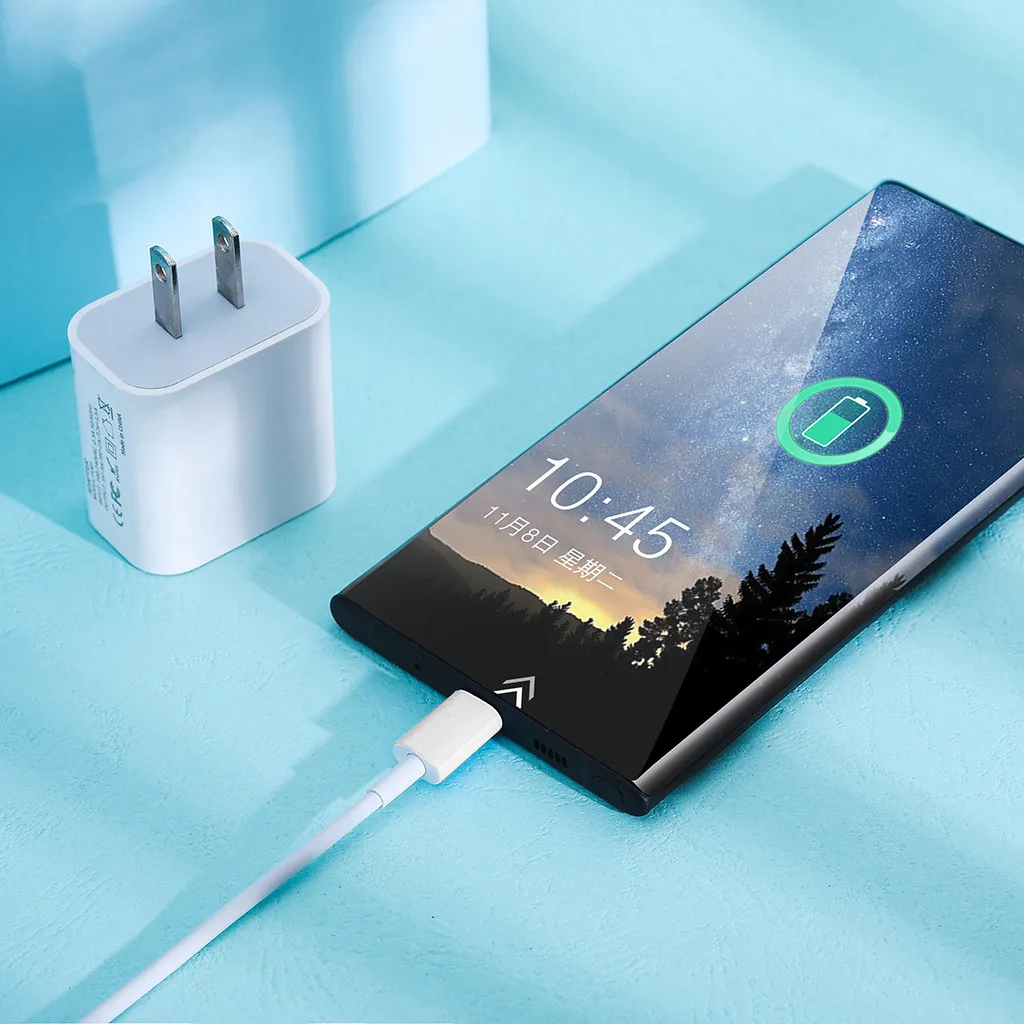 18 Вт Зарядное устройство USB-C адаптер питания с кабелем типа C быстрое зарядное устройство для iPhone 11 Pro samsung Быстрое зарядное устройство