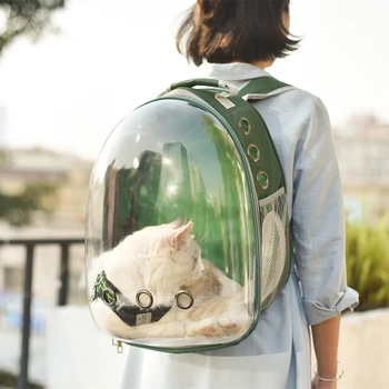 

High quality transport carrying cat bag breathable bubble astronaut travel big space capsule dog pet carrier backpack