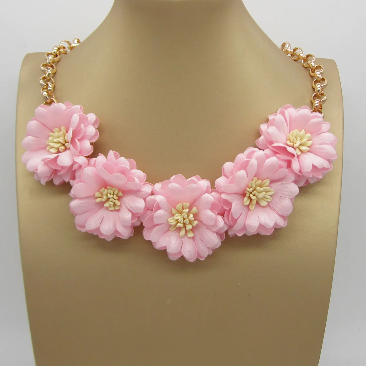 Trendy Fashion Gold Chain Flower Necklace For Women 2021 New Jewelry Luxury Party Dress Accessories Ladies Gift Wholesale | Украшения и