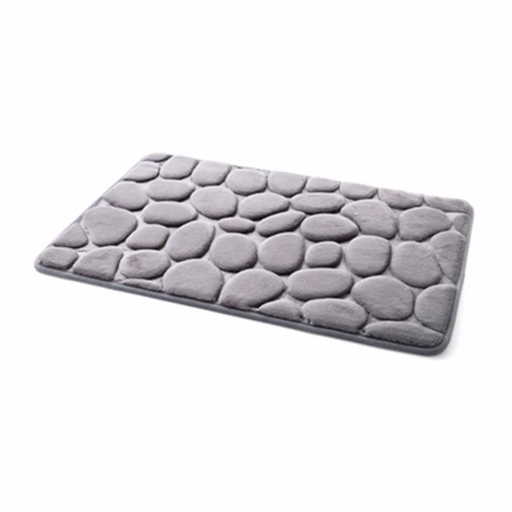 

NAI YUE Practical Non-Slip 3D Cobblestone Solid Color Home Kitchen Bathroom Carpet Floor Mats Water Absorbent Floor Mats Rugs