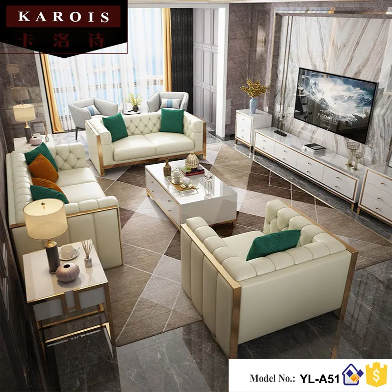 Karoisnordic Modern First Layer Cowhide Leather Sofa 1+2+3 Minimalist