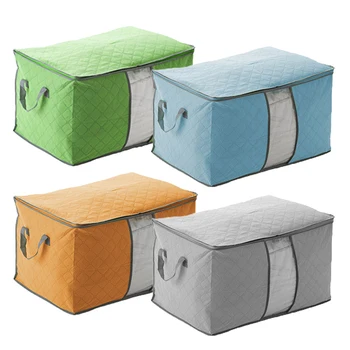 

Quilt Blanket Holder Non-Woven Storage Cloth Box Dustproof Ziplock Bag Wardrobe Save Space Organizer Large Capacity Clothes Case