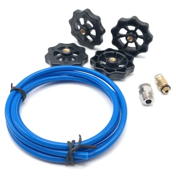 

3D Printer Part Kit Teflon Tube CR-10 Hand-Twisted Big with Teflon PC4 Quick Pneumatic Connector M6/M10 Blue