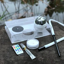 KYQRTZ, мини-светильник, акриловая бутылка для воды, набор для кальяна Ши ша С дымовой трубой, шланг для кальяна, светодиодный светильник и аксессуары для кальяна