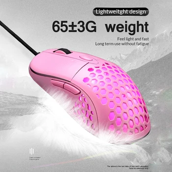 

1600 Adjustable Wired Hollow Hole Colorful Gaming Mouse DPI High-End Gaming Mouse CD-ROM USB RGB Optical Mouse PC Gaming Mouse