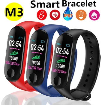 

M3 Fitness Smart Bracelet IP67 Waterproof Heart Rate Monitor Smartwatch Sleep Monitoring Wristbands Health Fitness Tracker