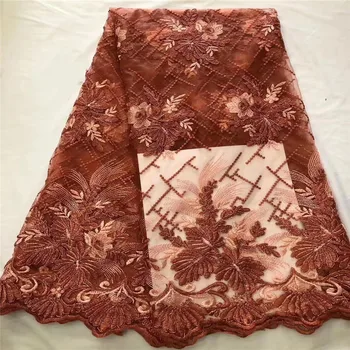 

Madison Nigerian Tulle Lace Fabric Good Quality Embroidery Lace Fabrics African French Net Lace Fabric For Wedding Dress