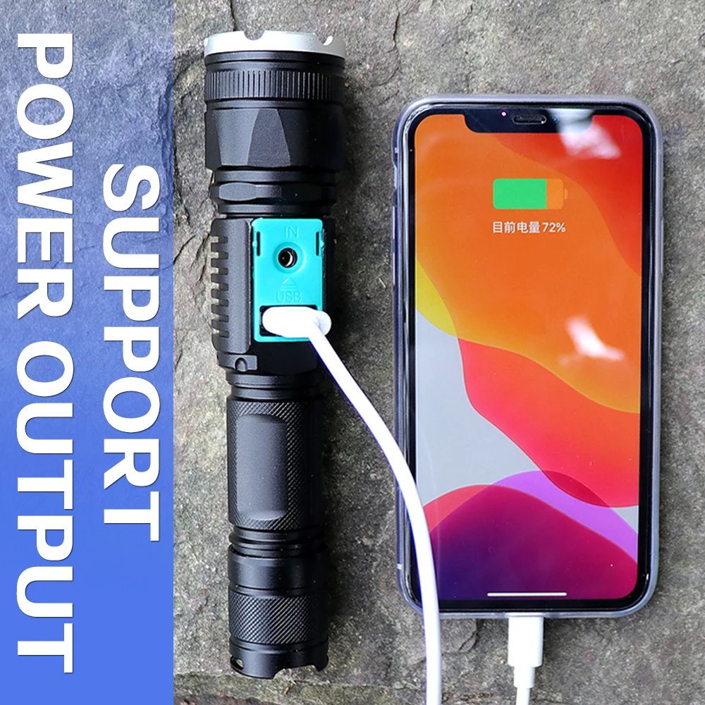 Super-bright-T6-LED-flashlight-tactical-torch-waterproof-zoom-DC-charging-lantern-uses-18650-battery-for(3)