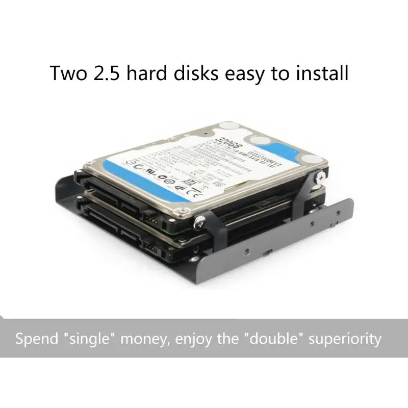 

Double Layer SSD Metal Frame 2.5 Inch To 3.5inch External SSD Metal Mounting Kit Adapter Bracket Durable For SATA