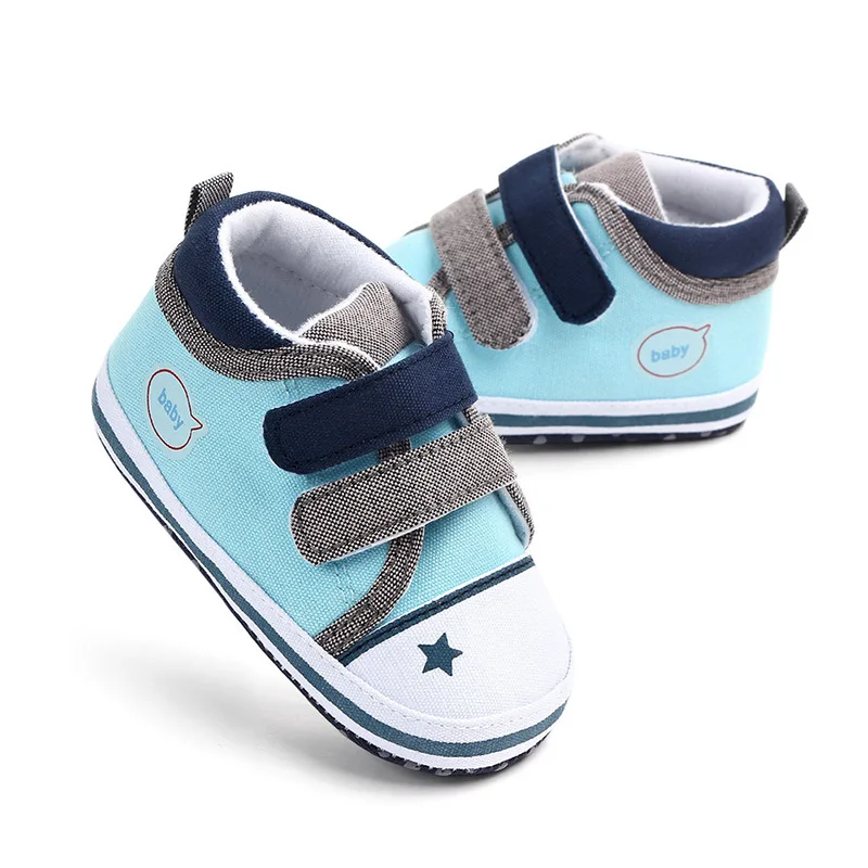 Toddler Baby Boys Casual Shoes Antislip Soft Bottom Patchwork Shallow Canvas Baby Sneakers
