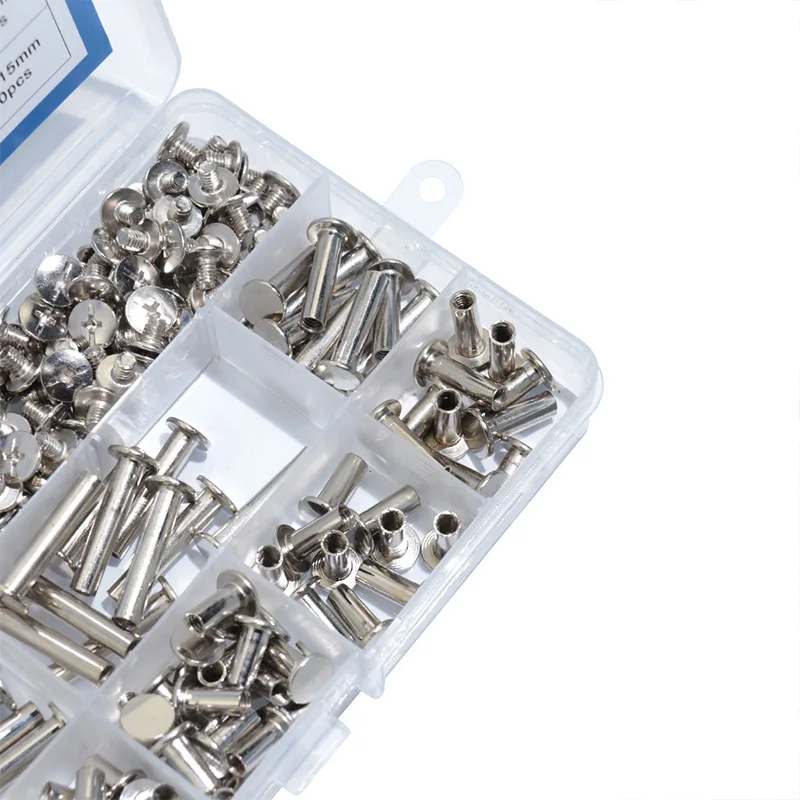 240 шт. набор винтов с никелевым покрытием заклепками|screw kit|snap rivetbinding screw |