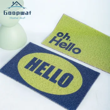 

Entrance Mat Rectangular Rug Corridor Anti-slip Carpet Welcome Door Mat Bathroom Kitchen Household Dust Removal Silk Ring Carpet