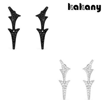 

Kakany 2020 1:1 New Fashion High-quality Black And White Zircon Dragon Tail Earrings Luxury Party Jewelry Gifts For Women