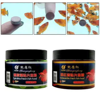 

Astaxanthin Spirulina Flakes Compressed Fish Food Ocean Healthy Nutrition Aquarium Ornamental Tropical Fishes Pets Feed Tablet